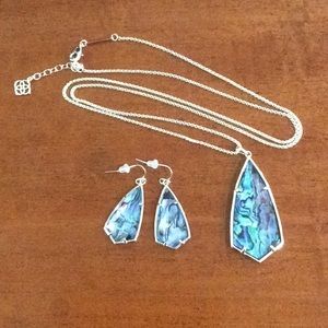 Kendra Scott Abalone Necklace/Earrings